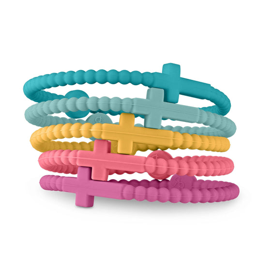 Jesus Bracelets (silicone cross bracelets): Couture (5 pack) / Large