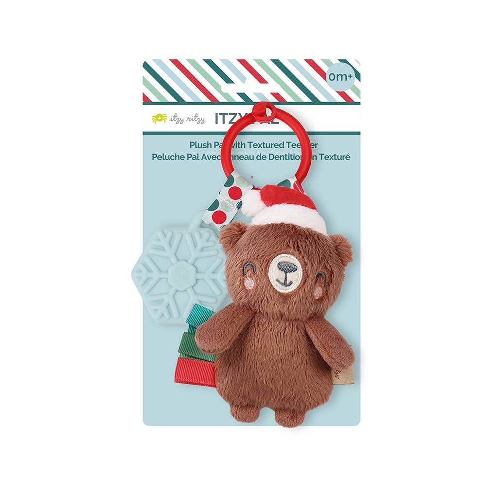 Holiday Itzy Pal™ Plush + Teether: Bear