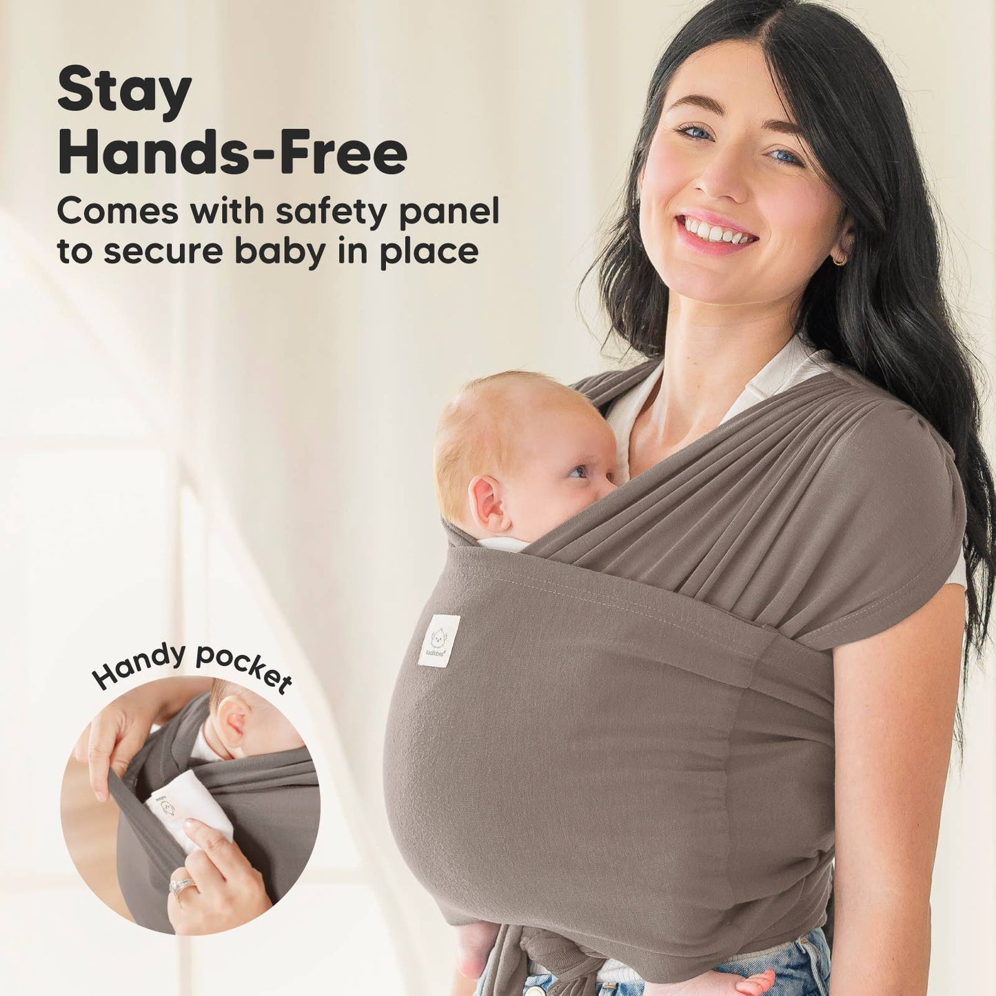 KeaBabies D-Lite Wrap Carrier (Copper Gray)