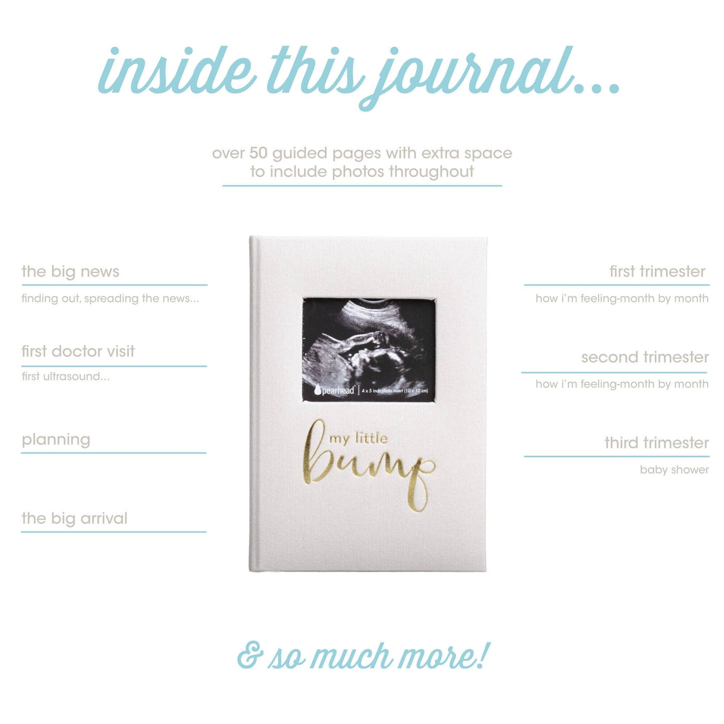 My Little Bump Linen Pregnancy Journal, Ivory