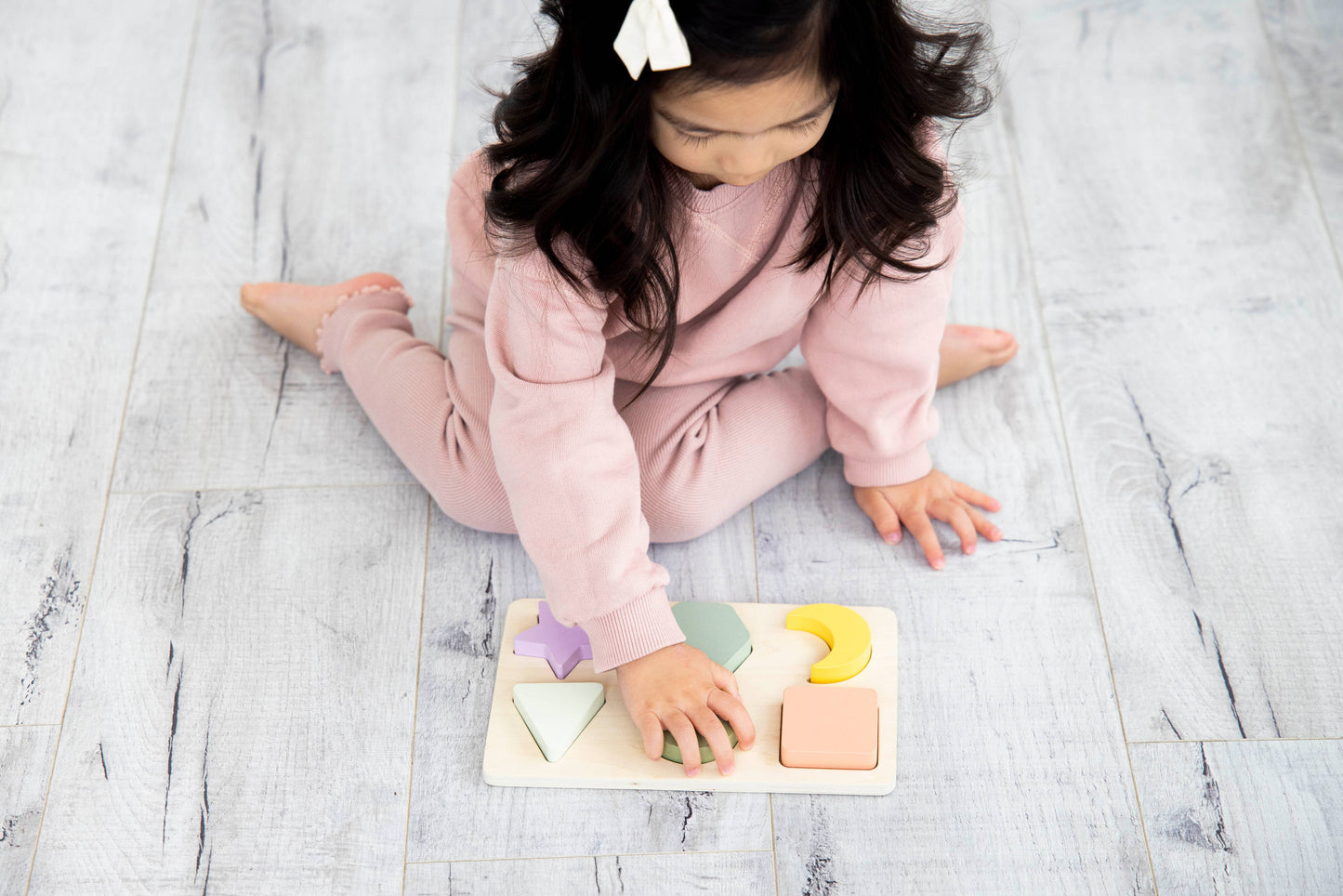 Wooden Shapes Puzzle, Developmental Learning Toy