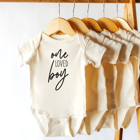 One Loved Boy Baby Bodysuit | Gifts for Babies | Clothes: 3-6 Months / Short