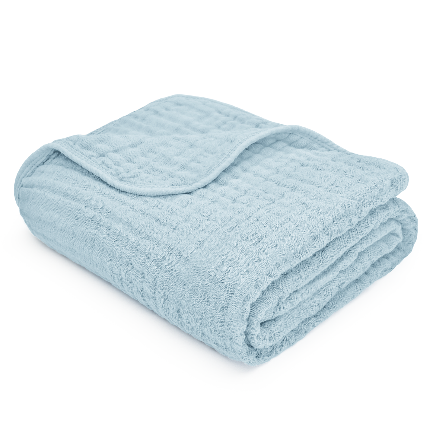 Baby Muslin Cotton Blankets: Pacific Blue