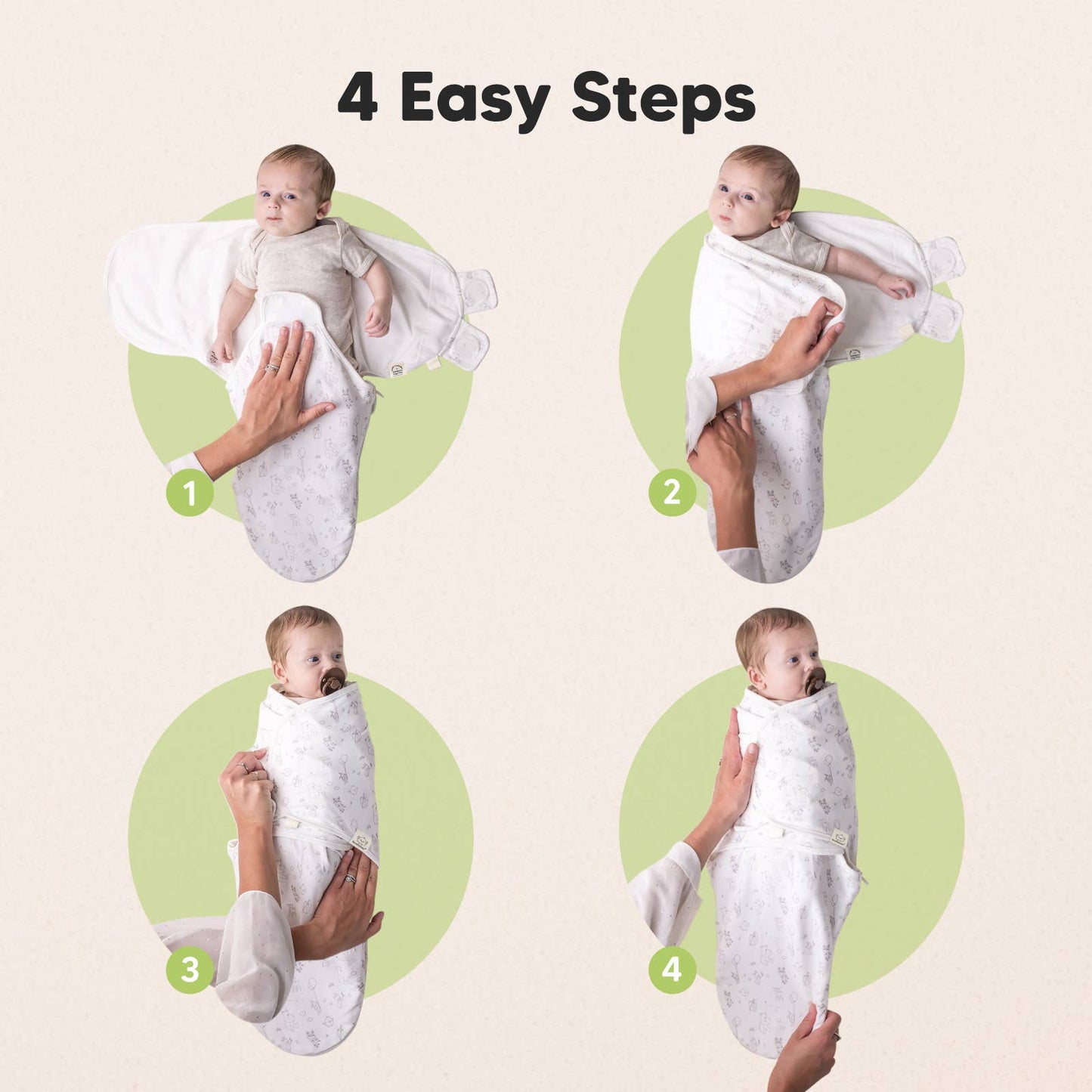 Soothe Zippy Baby Swaddles 0-3 Months,Newborn Sleep Sack