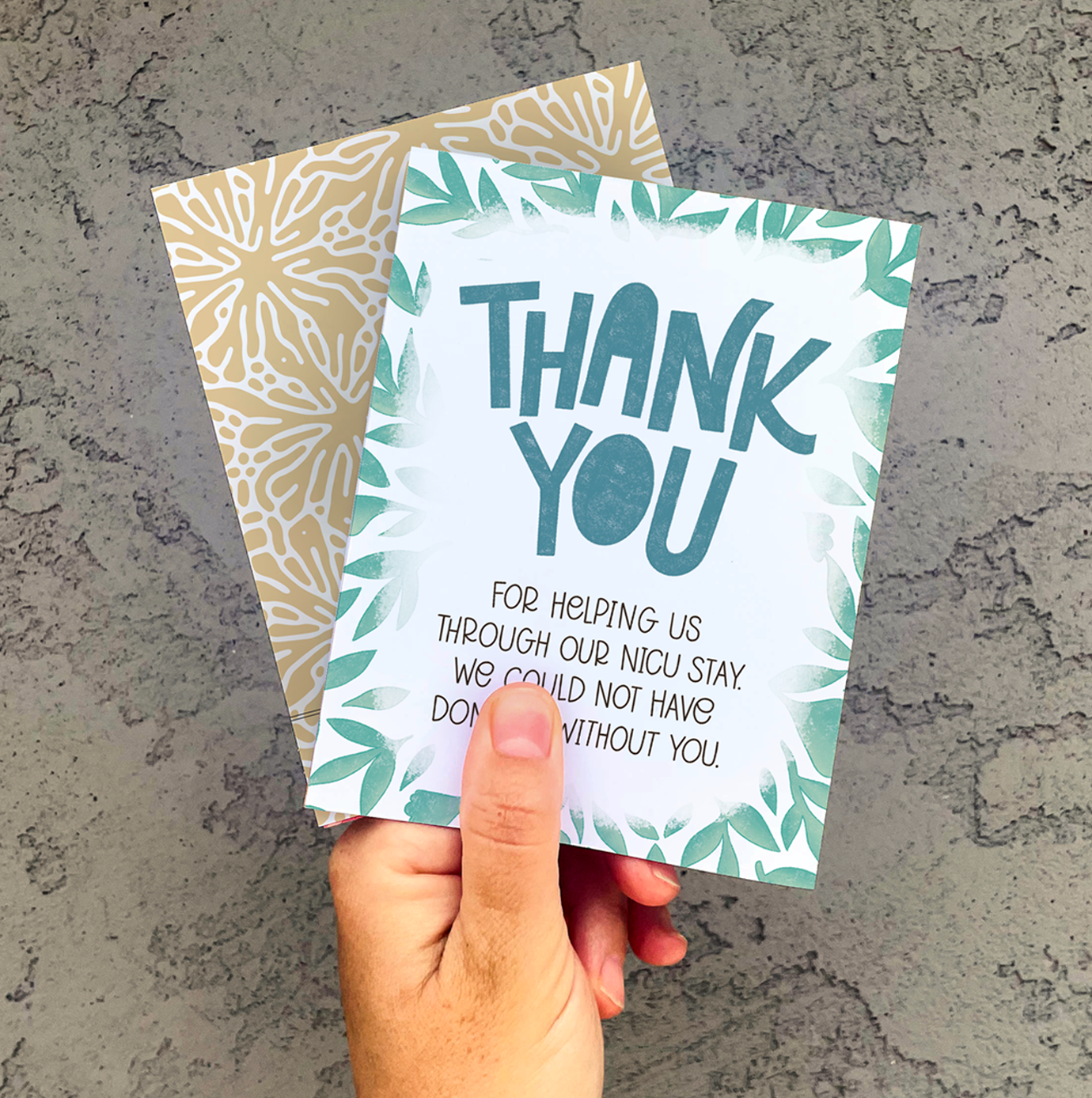 NICU Thank You | Nurse Doctor NICU Support Thank You Card