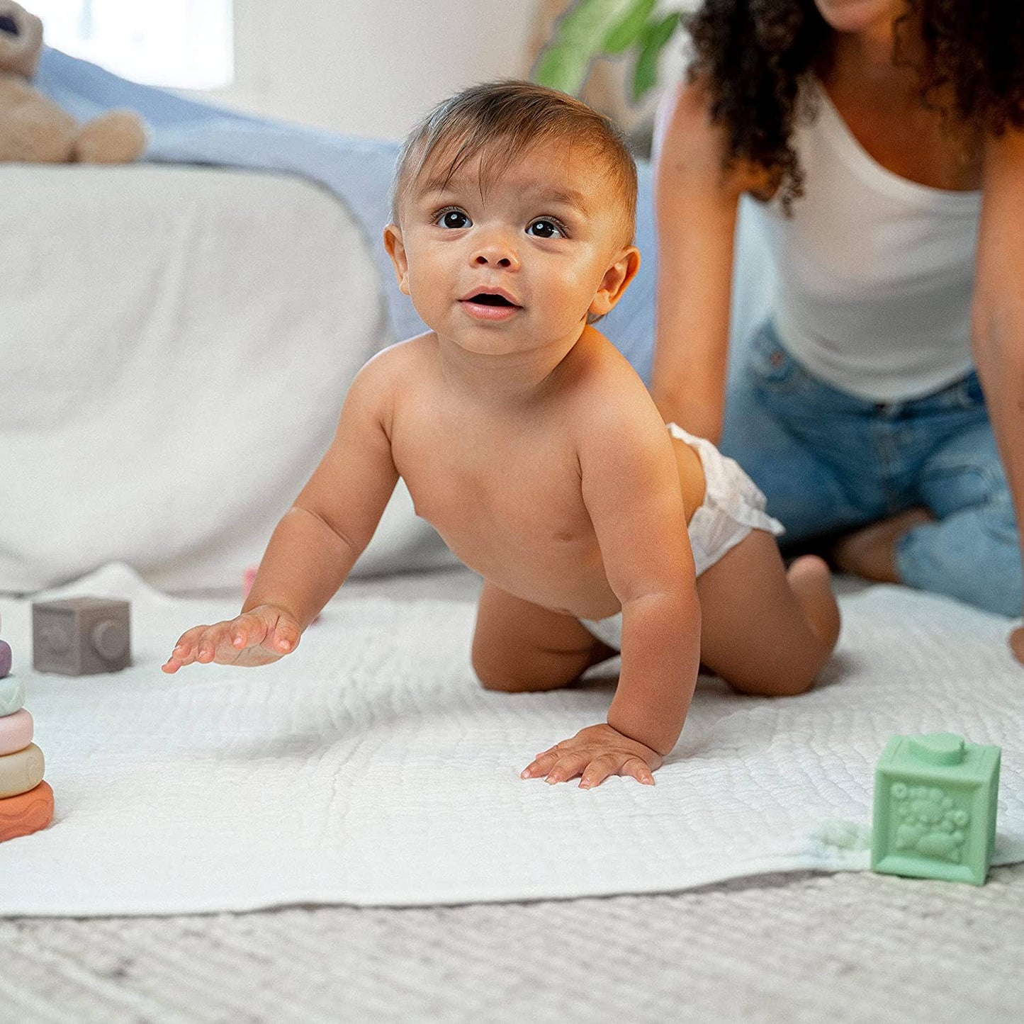 Baby Muslin Cotton Blankets: Pacific Blue