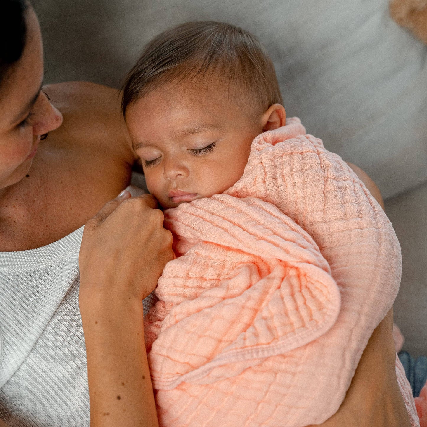 Baby Muslin Cotton Blankets: Sand