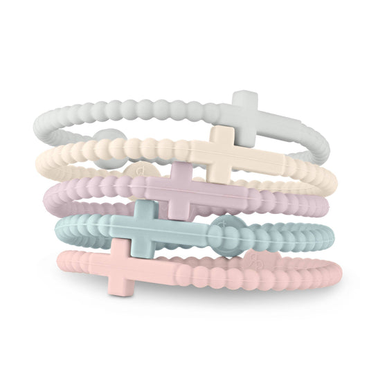 Jesus Bracelets (silicone cross bracelets): Dreamy (5 pack) / Large