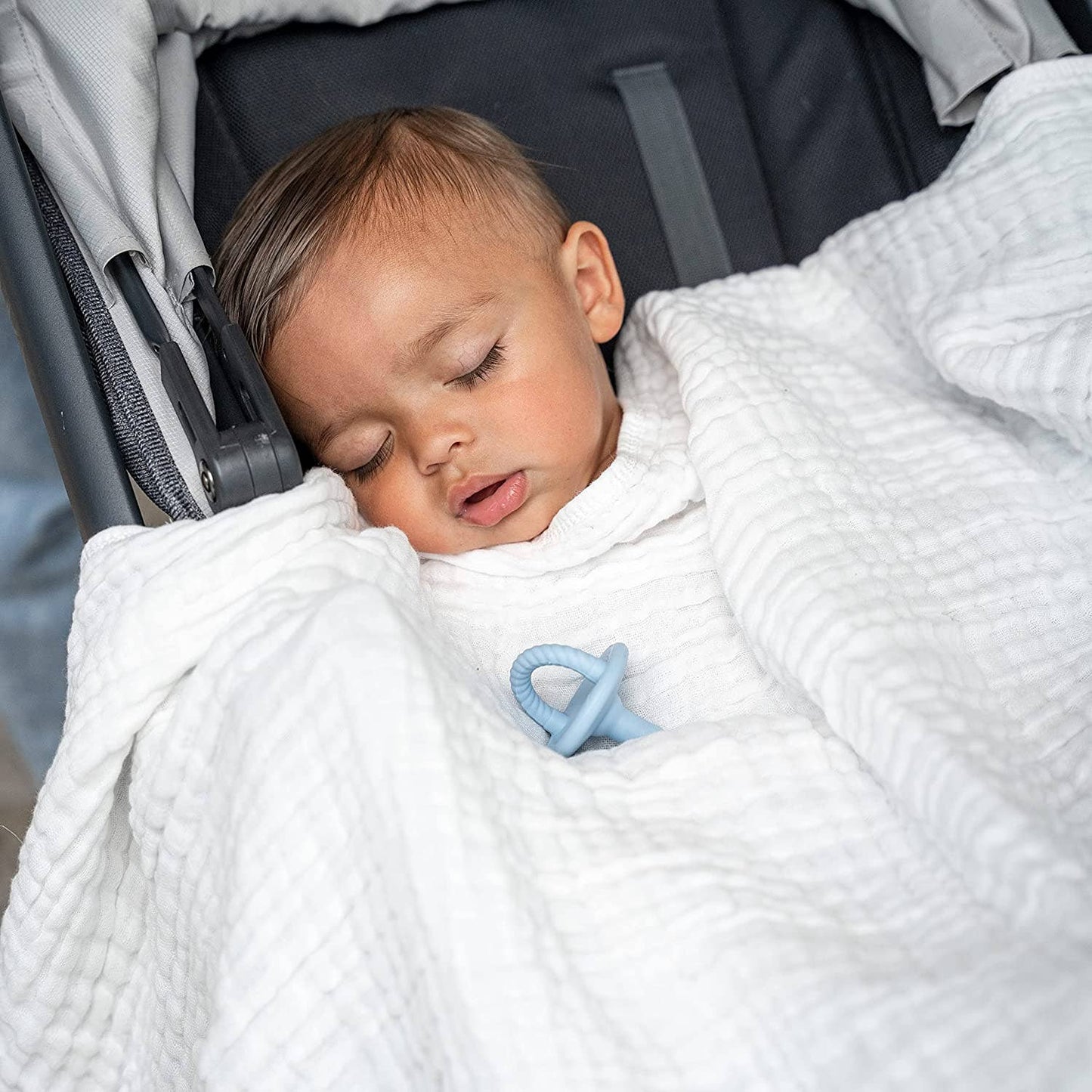 Baby Muslin Cotton Blankets: Pacific Blue