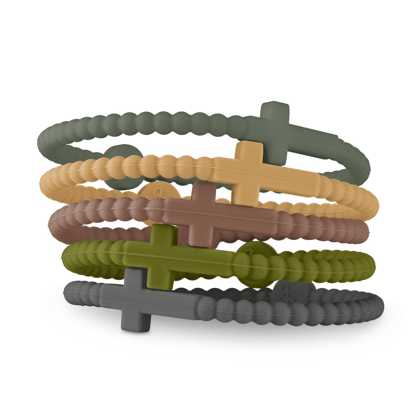 Jesus Bracelets (silicone cross bracelets): Serene (5 pack) / Medium