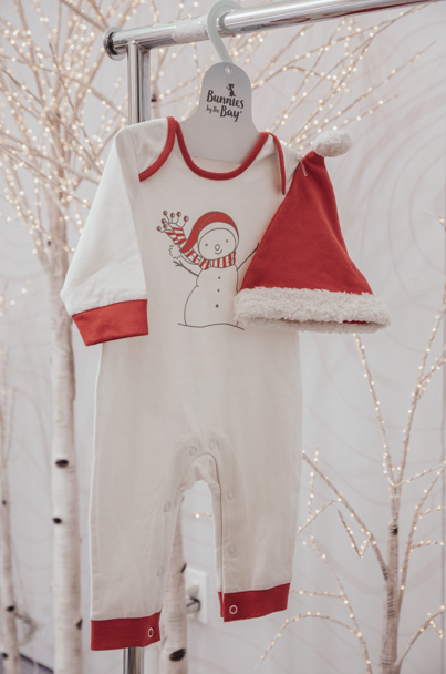 ❤️SALE - Certified Organic Flurry Romper & Hat: 0-3 months