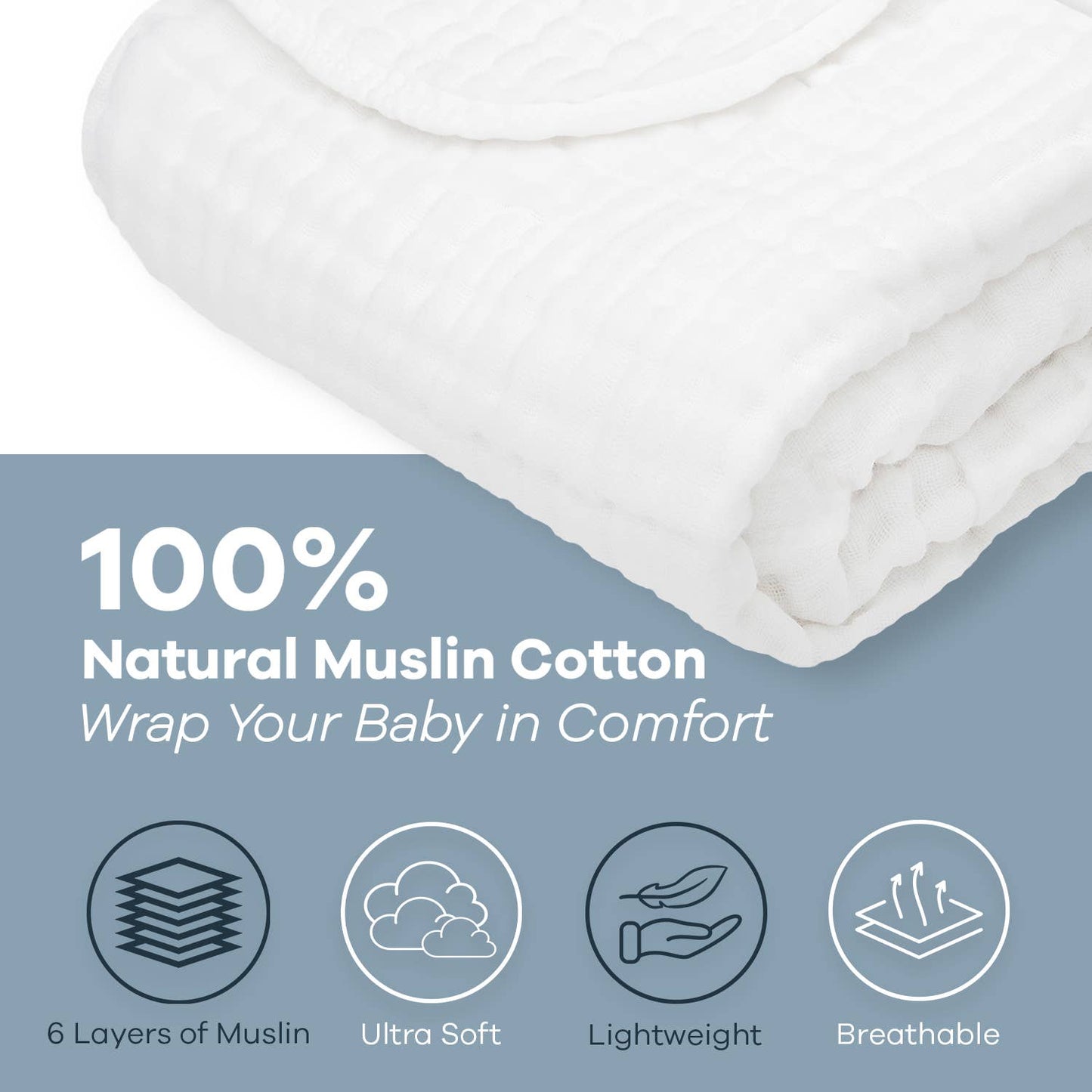 Baby Muslin Cotton Blankets: Sand