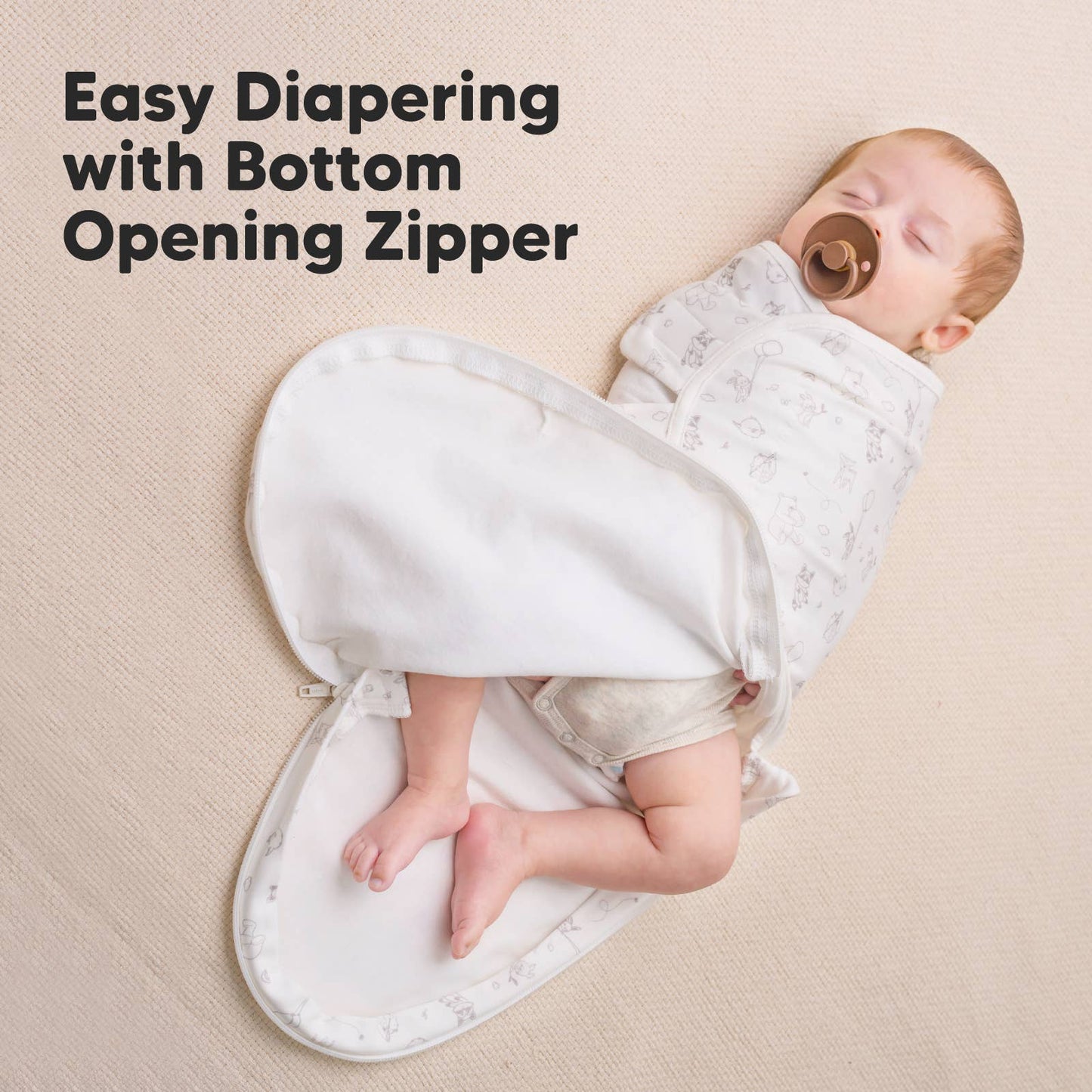 Soothe Zippy Baby Swaddles 0-3 Months,Newborn Sleep Sack