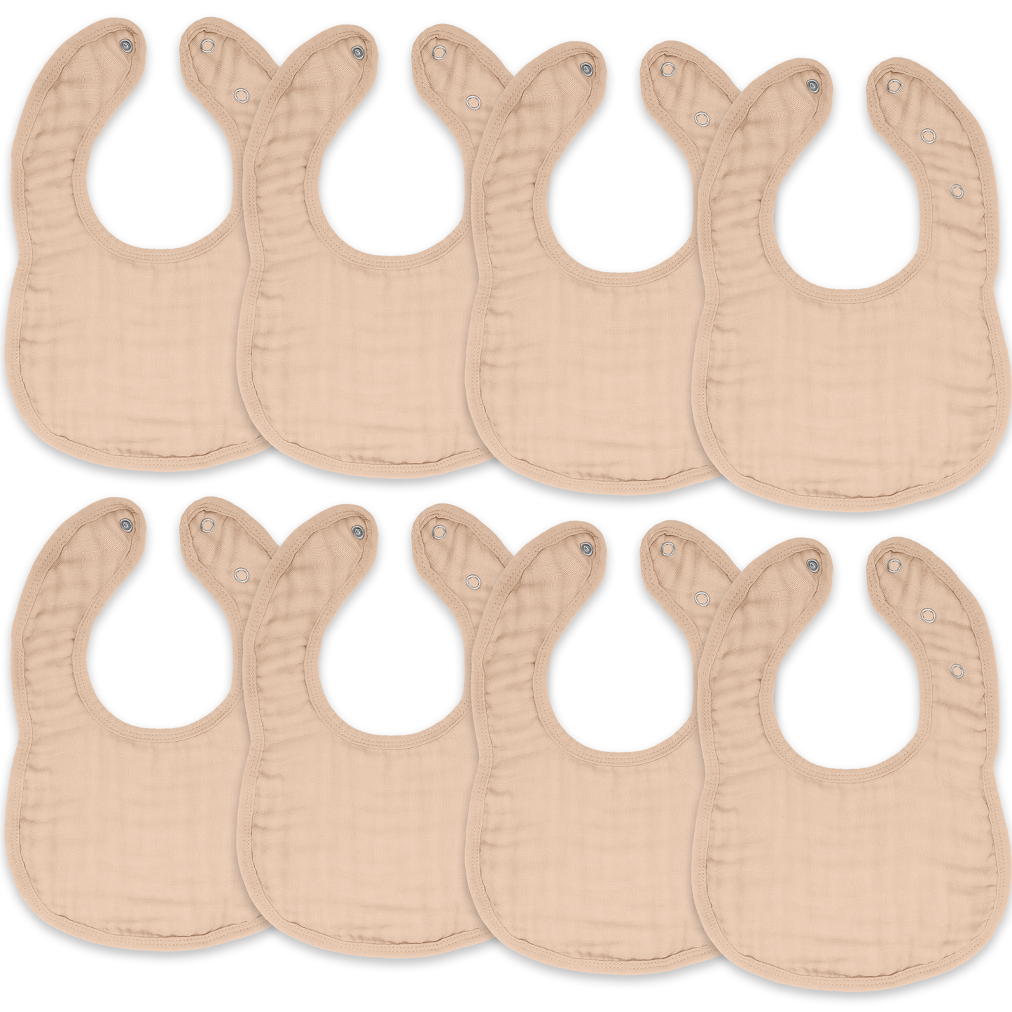 Individual Muslin Cotton Baby Bib: / Cedar