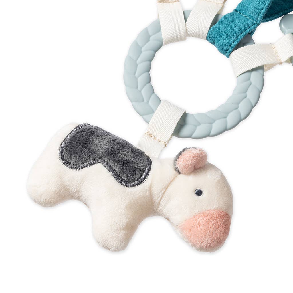 Bitzy Busy Ring™ Teething Activity Toy: Farm