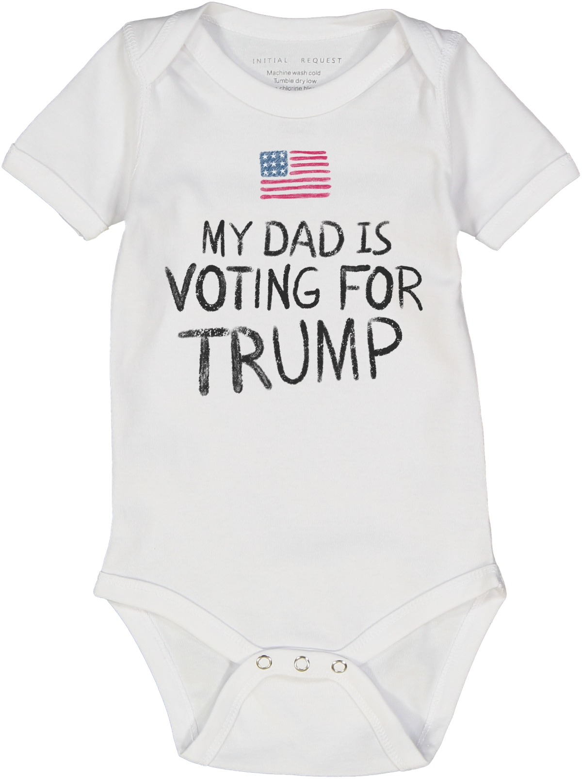 My Dad is voting for Trump Election 2024 Republican Short Sleeve Onesie: 6-12