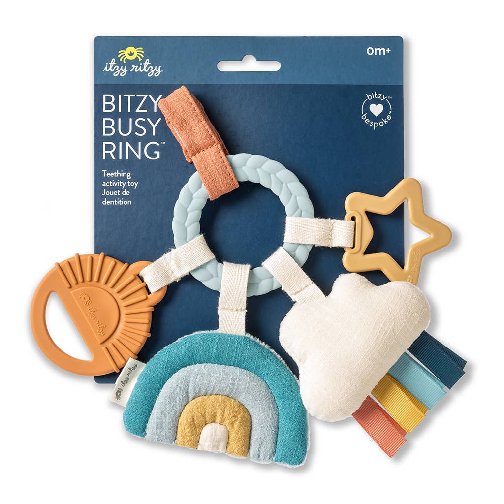 Bitzy Busy Ring™ Teething Activity Toy: Farm