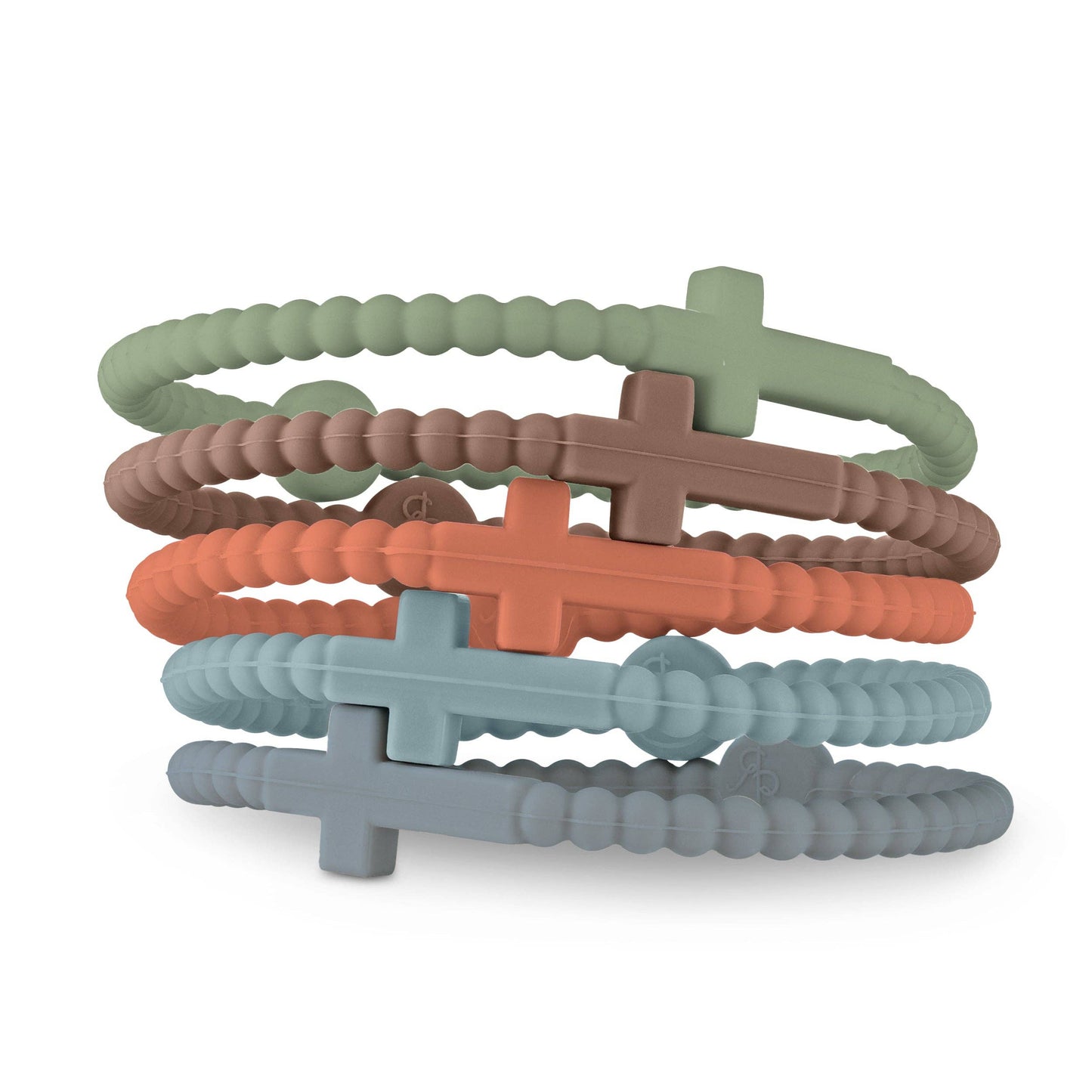 Jesus Bracelets (silicone cross bracelets): Backcountry (5 pack) / Medium