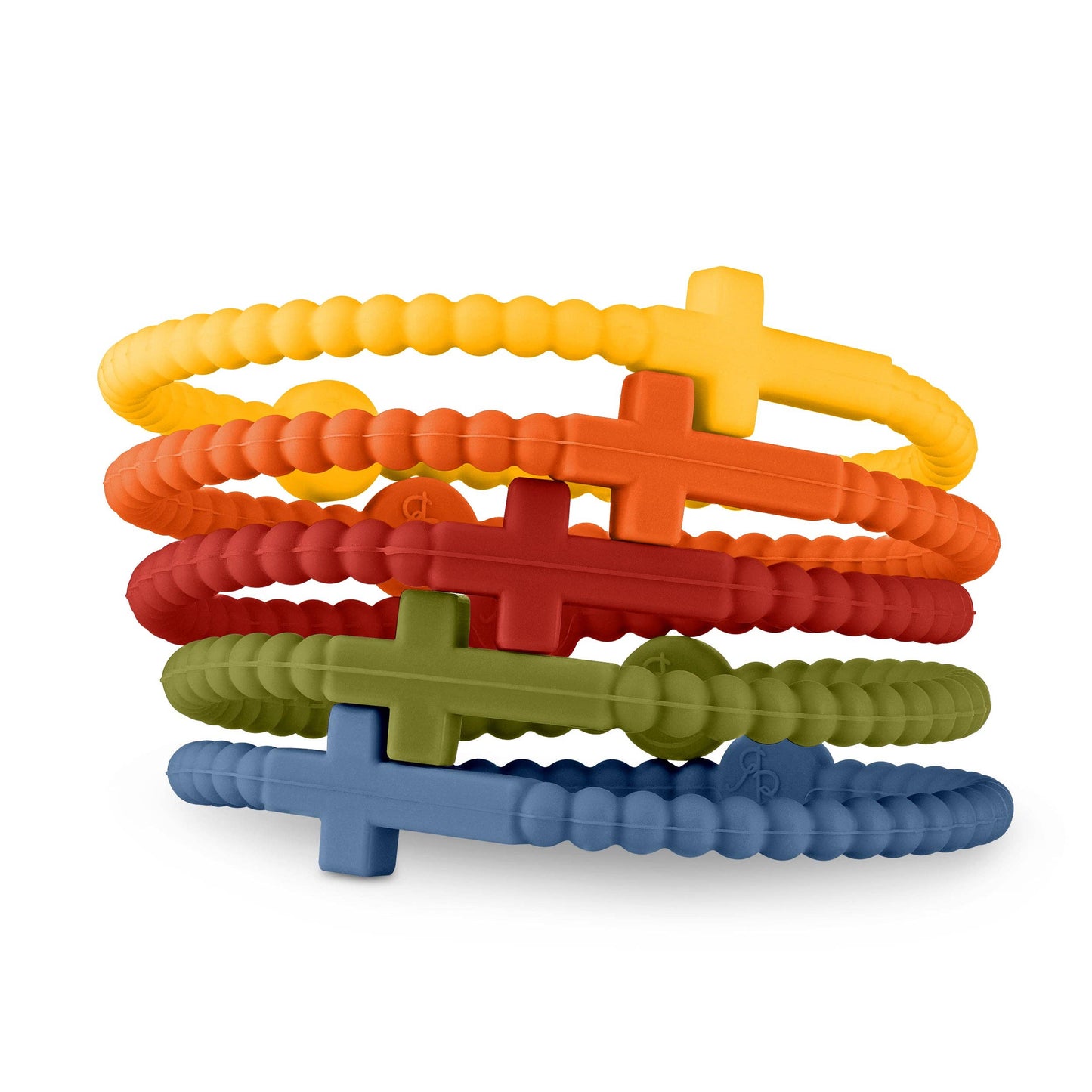 Jesus Bracelets (silicone cross bracelets): Backcountry (5 pack) / Medium