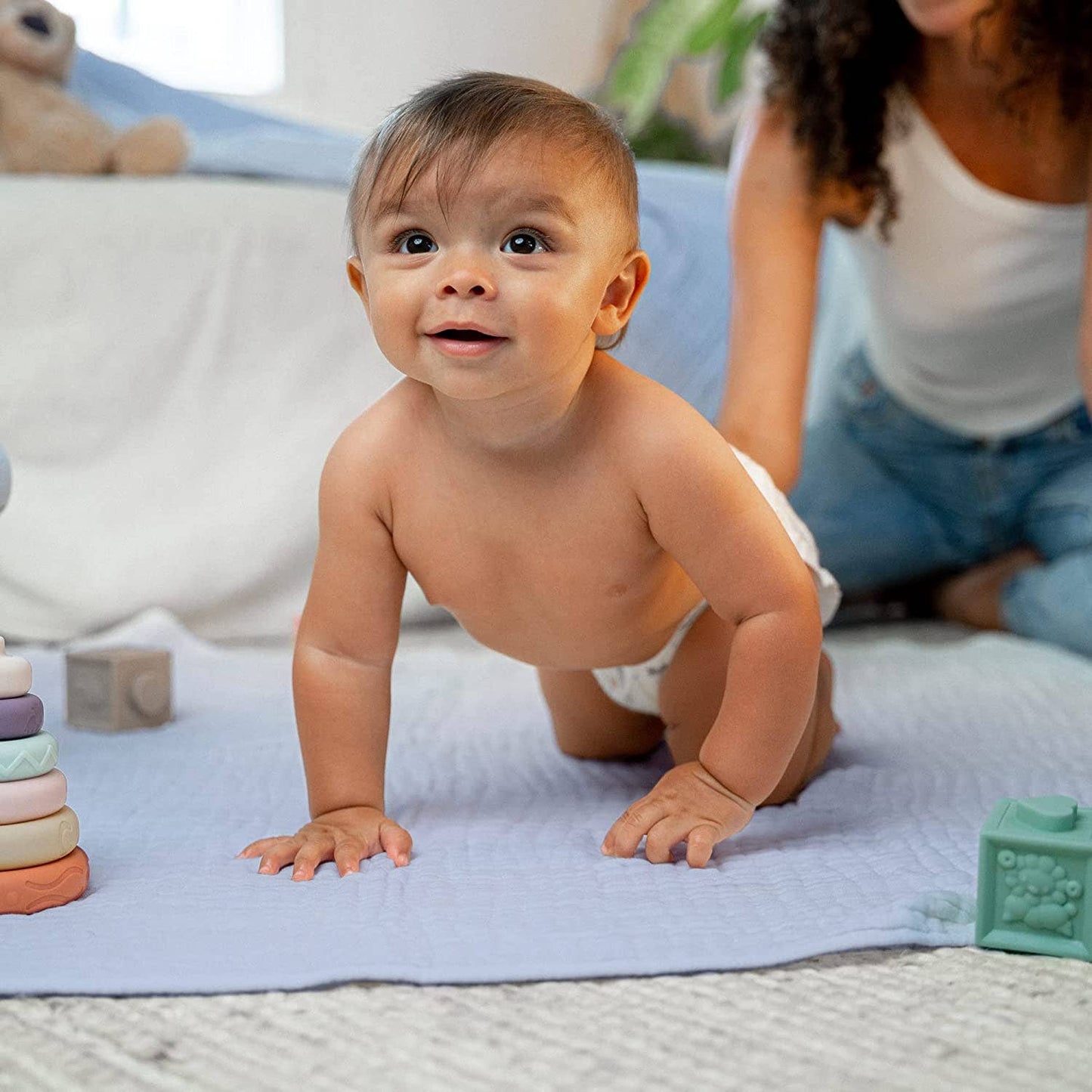 Baby Muslin Cotton Blankets: Pacific Blue