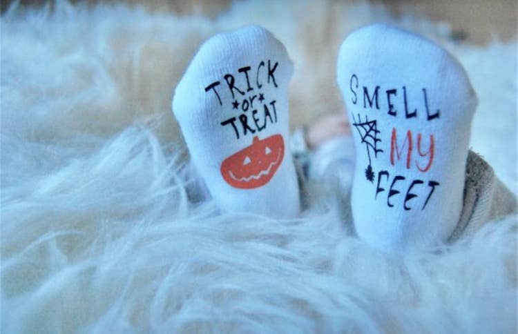 Trick or Treat Smell my Feet | Halloween Baby Clothes: 0-6mo