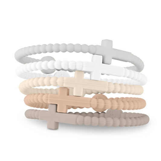 Jesus Bracelets (silicone cross bracelets): Serene (5 pack) / Medium