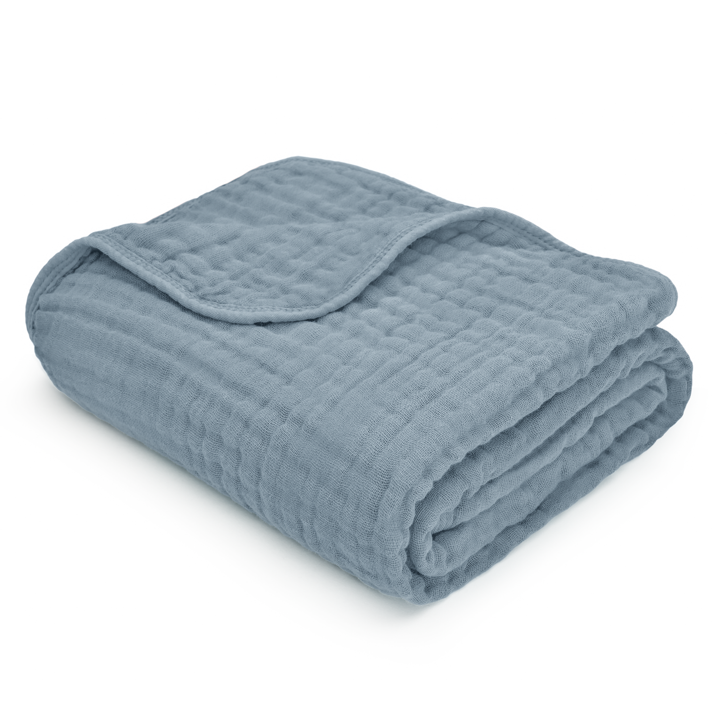 Baby Muslin Cotton Blankets: Pacific Blue