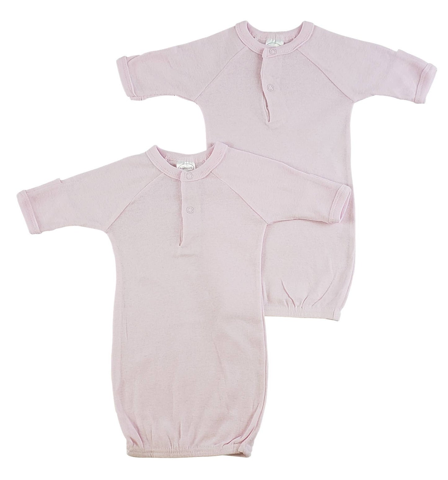 Bambini Preemie Solid Pink Gown