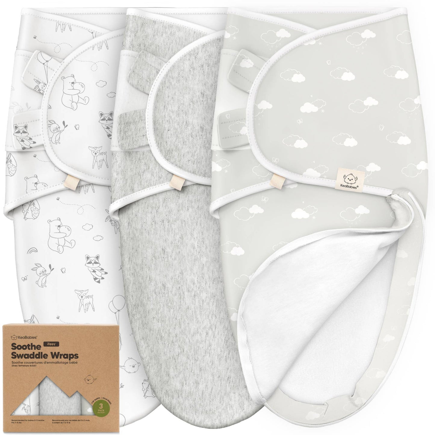 Soothe Zippy Baby Swaddles 0-3 Months,Newborn Sleep Sack