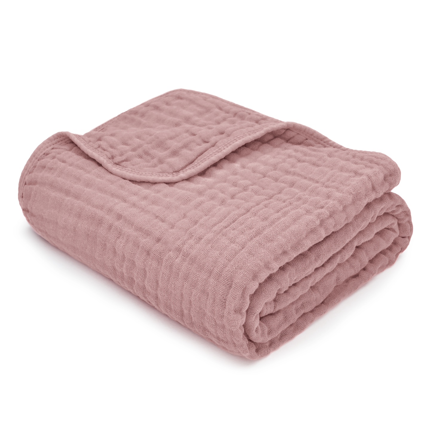 Baby Muslin Cotton Blankets: Mauve