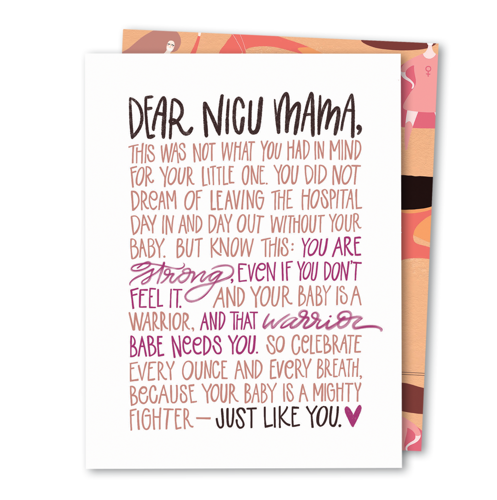 Dear NICU Mama | NICU Support Inspirational Empathy Mom Card